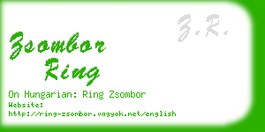 zsombor ring business card
